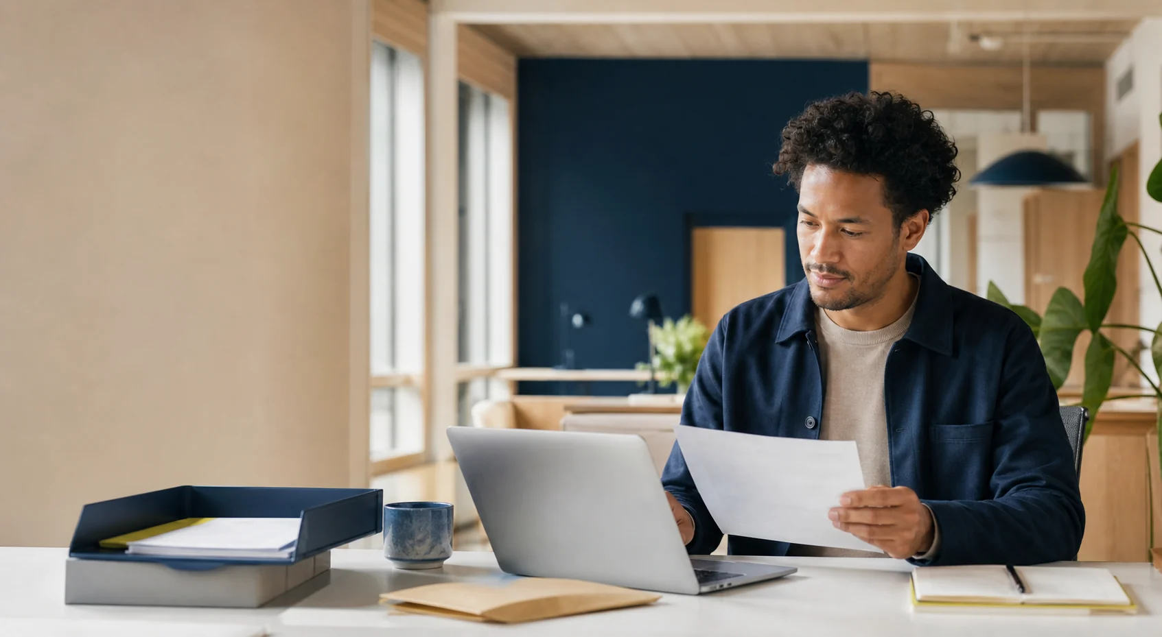 Ondernemer verwerkt zakelijke post digitaal voor zijn KvK-administratie